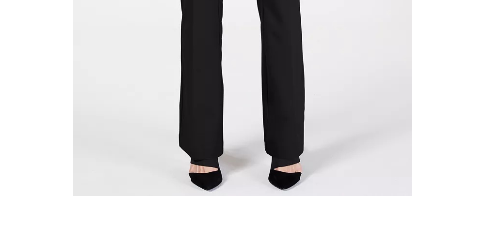 Calça Alfani Feminina com Cós Elástico Preto Tamanho 2 Petite