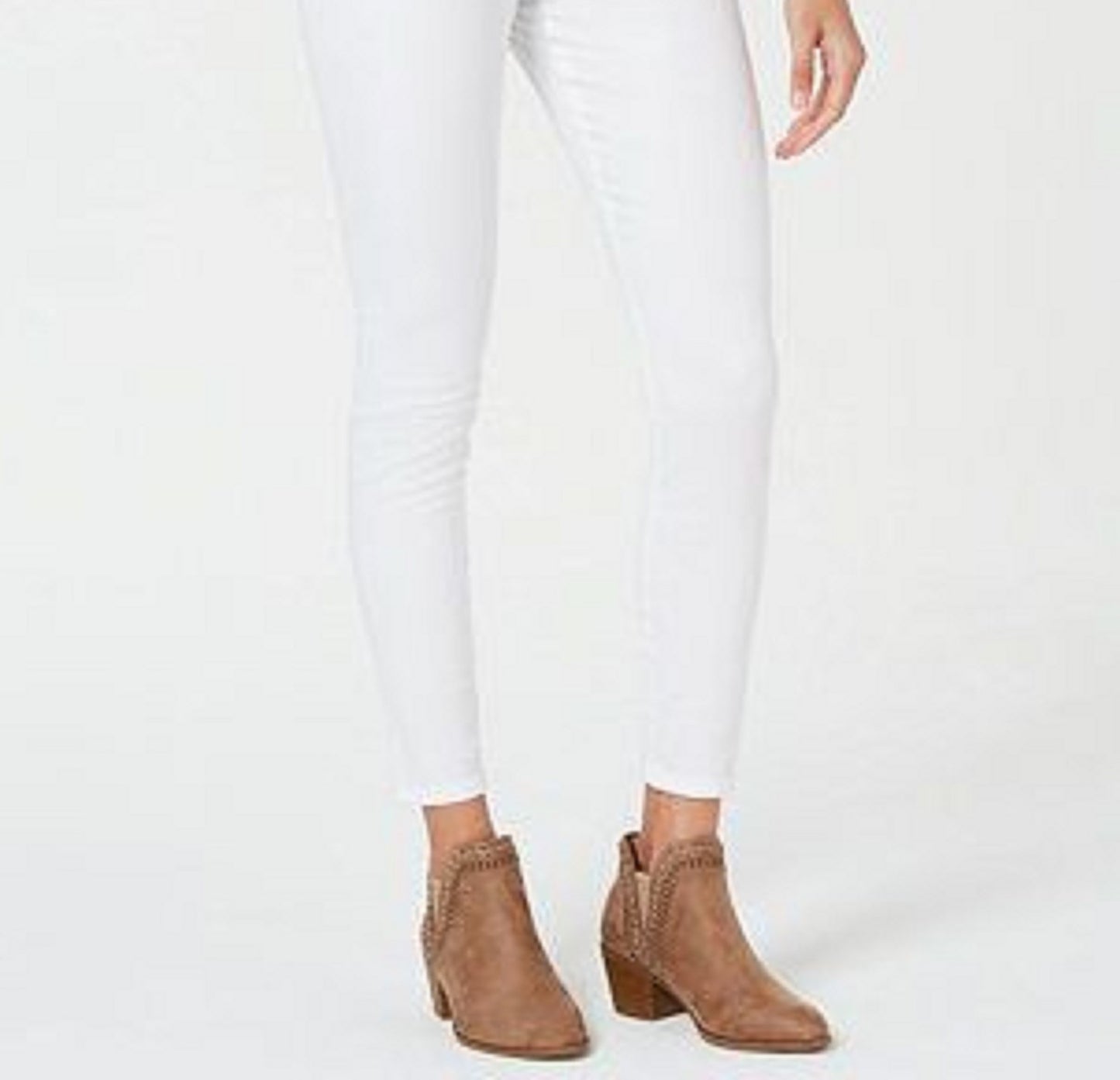 Calças jegging femininas de cintura alta sem costura Style &amp; Co, brancas, tamanho 6