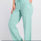 Calça feminina Charter Club de linho com cordão na cintura, verde, tamanho XX-G