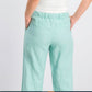 Calça feminina Charter Club de linho com cordão na cintura, verde, tamanho XX-G