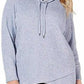 Ideology Top Feminino Gola Alta Tulipa Azul Tamanho Médio