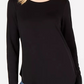 INC International Concepts Blusa Túnica Feminina com Bainha Assimétrica, Preta, Tamanho Pequeno