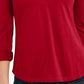 Charter Club Supima Cotton Top com decote aberto feminino, vermelho, tamanho pequeno
