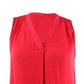 Blusa regata feminina Alfani de cetim com decote em V, vinho, tamanho extragrande