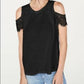 Blusa feminina de renda e linho com ombros descobertos, preta, tamanho pequeno, da INC International Concepts