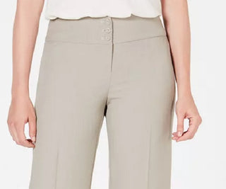 Calça feminina elástica de perna larga estilo &amp; co, marrom, tamanho 8
