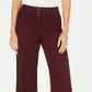 Calça feminina elástica de perna larga estilo &amp; co, vinho, tamanho 10