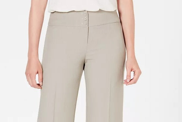 Calça feminina elástica de perna larga estilo &amp; co, marrom, tamanho 6
