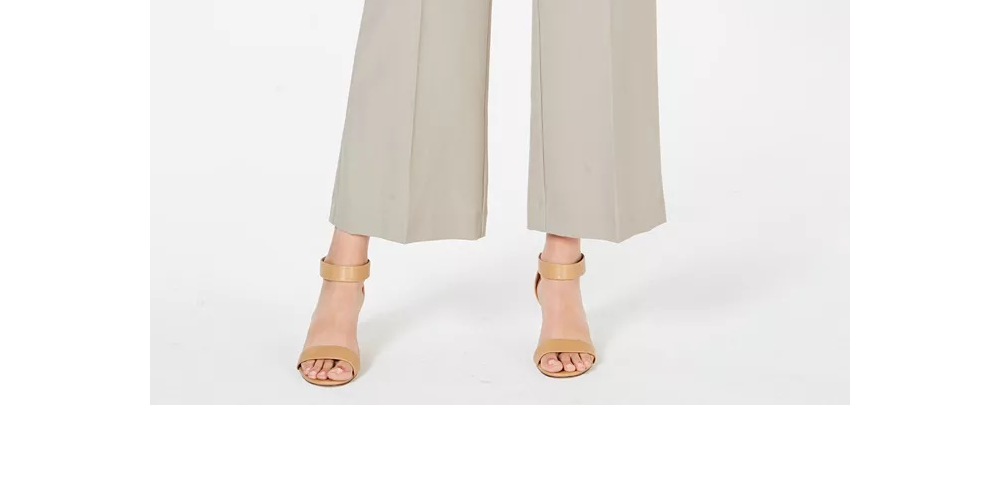 Calça feminina elástica de perna larga estilo &amp; co, marrom, tamanho 6
