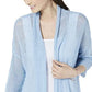 Cardigan quimono feminino Alfani com ponto aberto, azul, tamanho extragrande