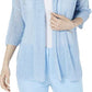 Cardigan quimono feminino Alfani com ponto aberto, azul, tamanho extragrande