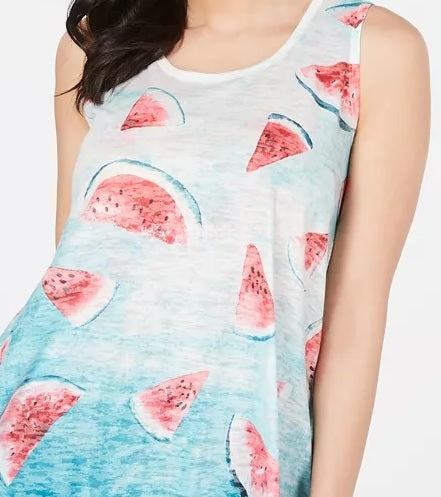 Regata feminina com estampa gráfica e alças finas estilo &amp; co, branca, tamanho médio