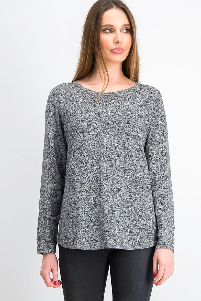 Karen Scott Suéter Curvo Feminino Cinza Médio Tamanho XXG