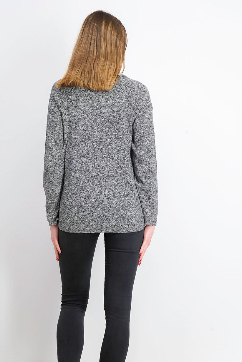 Karen Scott Suéter Curvo Feminino Cinza Médio Tamanho XXG