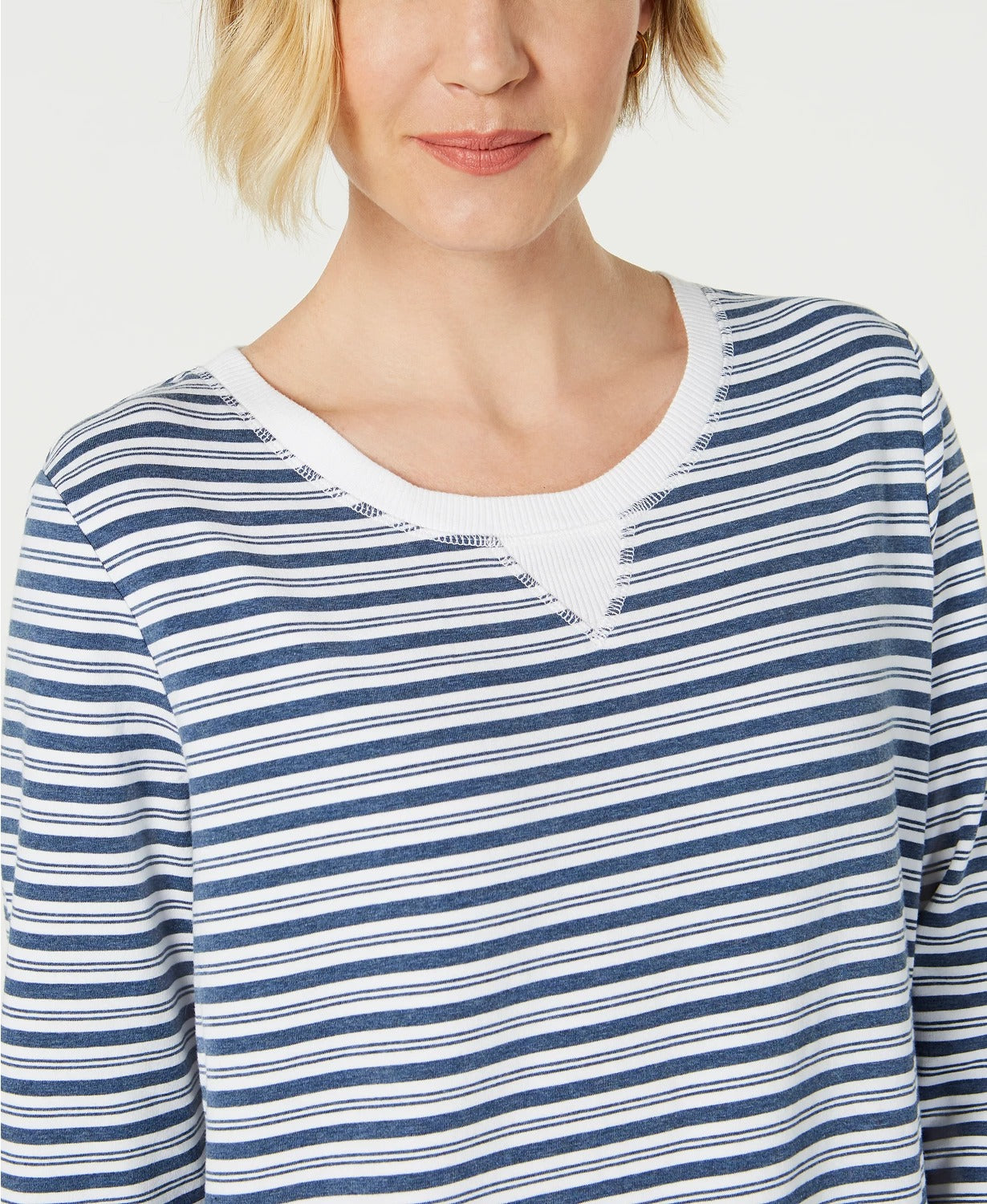 Moletom feminino Karen Scott Sport Zoe azul tamanho grande