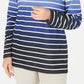 Karen Scott Top Listrado Ombré Feminino Pequeno Azul Marinho Tamanho Médio