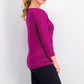 Karen Scott Blusa feminina listrada com decote quadrado e renda, rosa, tamanho grande
