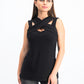 Top feminino com recorte cruzado da INC International Concepts, preto, tamanho extragrande