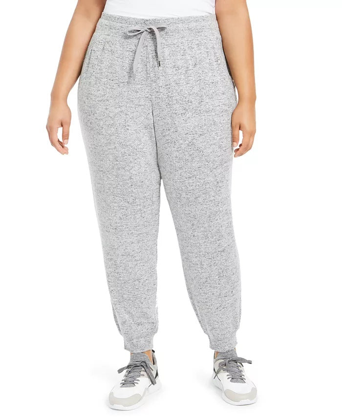 Calça jogger feminina Ideology Plus Knit cinza tamanho 1X