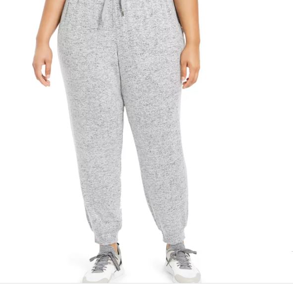 Calça jogger feminina Ideology Plus Knit cinza tamanho 1X