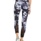 Leggings femininas estampadas botânicas Ideology, tamanho azul marinho, extra pequeno