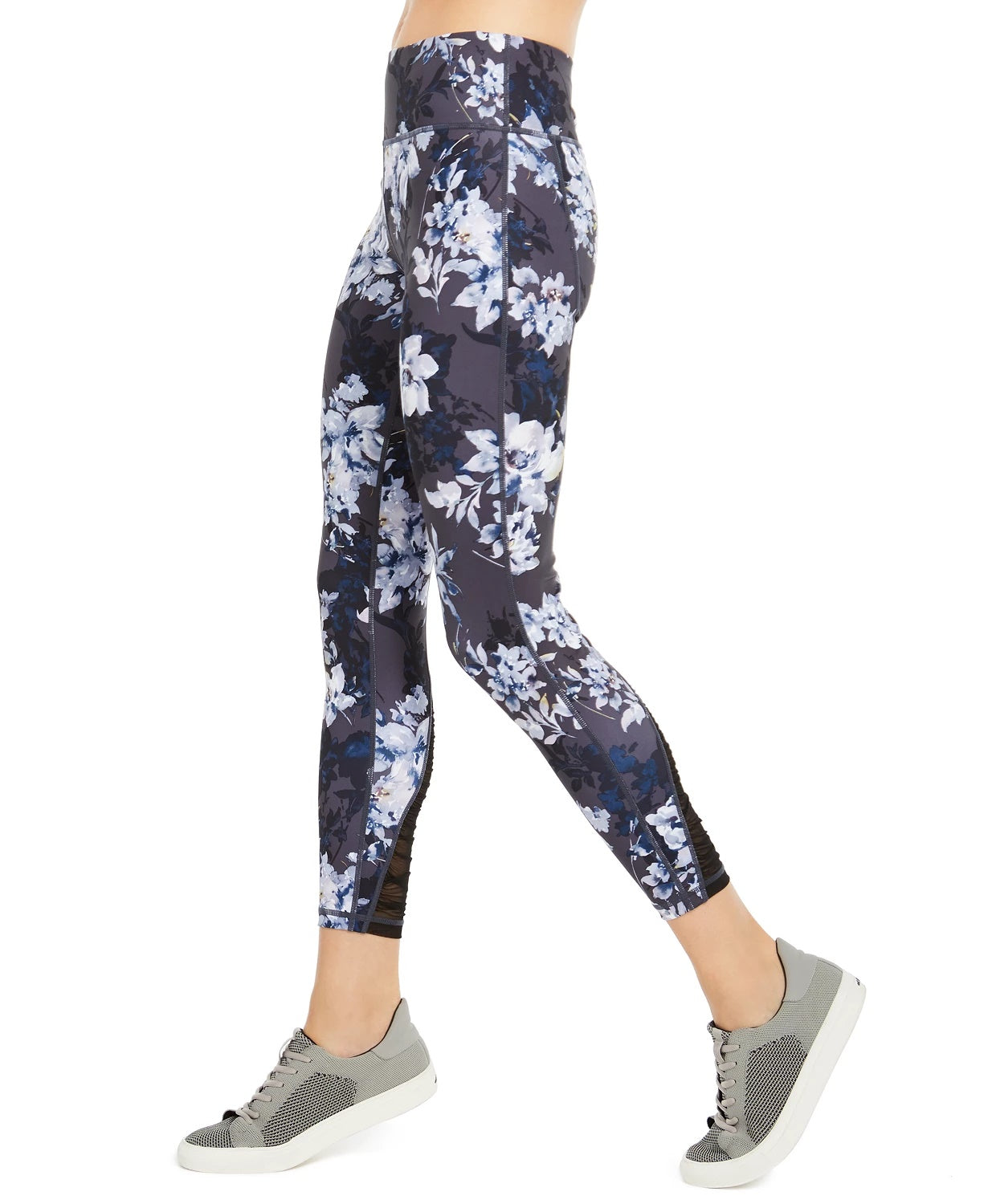 Leggings femininas estampadas botânicas Ideology, tamanho azul marinho, extra pequeno