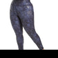Leggings femininas plus size com estampa de python da Ideology, azul-marinho, tamanho 1X