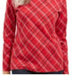 Karen Scott Blusa Feminina Holly Plaid Embelezada Vermelha Tamanho Grande