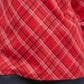 Karen Scott Blusa feminina Holly Plaid com detalhes em vermelho brilhante, tamanho XG
