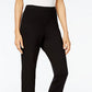 Calça feminina Karen Scott Petite Velour Pull-On, preta, tamanho Petit