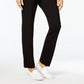 Calça feminina Karen Scott Petite Velour Pull-On, preta, tamanho Petit