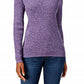 Karen Scott Suéter Feminino de Algodão com Gola Mole, Roxo, Tamanho XG