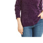 Karen Scott Suéter Feminino de Algodão com Gola V Roxo Tamanho P