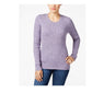 Karen Scott Suéter Feminino de Algodão e Malha Marmorizada Roxo Tamanho XS