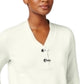 Karen Scott Suéter Henley Feminino de Algodão com Acabamento em Ferragens Tamanho Natural Pequeno