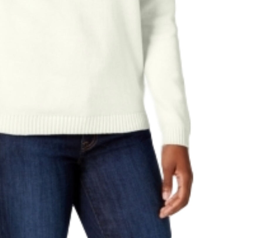 Karen Scott Suéter Henley Feminino de Algodão com Acabamento em Ferragens Tamanho Natural Pequeno
