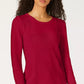 Karen Scott Suéter Feminino Patchwork Stitch Vermelho Tamanho Médio