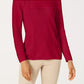 Karen Scott Suéter Feminino Patchwork Stitch Vermelho Tamanho Médio