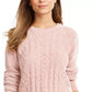 Karen Scott Suéter Feminino de Tricô em Chenille Rosa Tamanho XXG