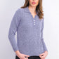 Karen Scott Suéter Feminino Petite Gola Pontilhada Roxo Tamanho Petit