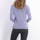 Karen Scott Suéter Feminino Petite Gola Pontilhada Roxo Tamanho Petit