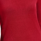 Suéter feminino JM com gola redonda e punhos abotoados, vermelho, tamanho pequeno