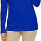 JM Women's Collection Suéter de gola alta com mangas tachinhas Azul Tamanho XXG