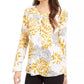 Blusa Alfani Feminina Twist-Front Amarela Tamanho P