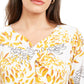 Blusa Alfani Feminina Twist-Front Amarela Tamanho P