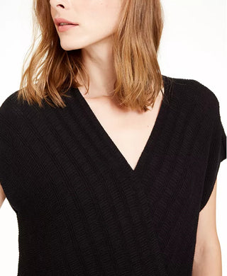 Suéter feminino Alfani listrado com manga morcego, preto, tamanho pequeno