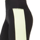 Leggings cropped femininas Ideology Color Blocked, cor Barbell, limão, dourado, tamanho XX-grande