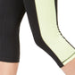 Leggings cropped femininas Ideology Color Blocked, cor Barbell, limão, dourado, tamanho XX-grande