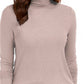 Blusa feminina Charter Club com gola alta canelada mesclada, rosa, tamanho grande