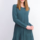 Suéter túnica feminino estilo &amp; co, comprimento alto e baixo, verde médio, tamanho pequeno
